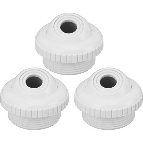 Lot de 3 Buses de Jet de Piscine, Raccords de Jet de Retour de Piscine, Buses de de Spa, de Retour avec Filetage Mâle de 45 Mm, Sortie de 14 Mm pour (1/5)