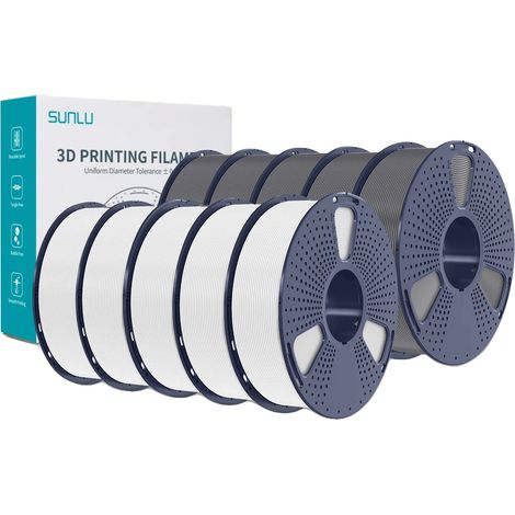 Filamento PLA per stampa 3D, 10 rotoli, peso netto 1 kg, temperatura di stampa 200-210 °C (1/2)