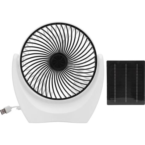Ortviai Ventilateur solaire portable 7 W avec panneau monocristallin, pour camping, pique-nique, pêche et abri animal (1/5)