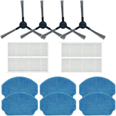 Filtre pour aspirateur brosse pour aspirateur Filtre de brosse pour aspirateur filtre de 4PCS Filtre Side Brosse Serpillière Cloth pour BR150 BR151/ BR151 / BR150 BR151 Robot Aspirateur (1/5)