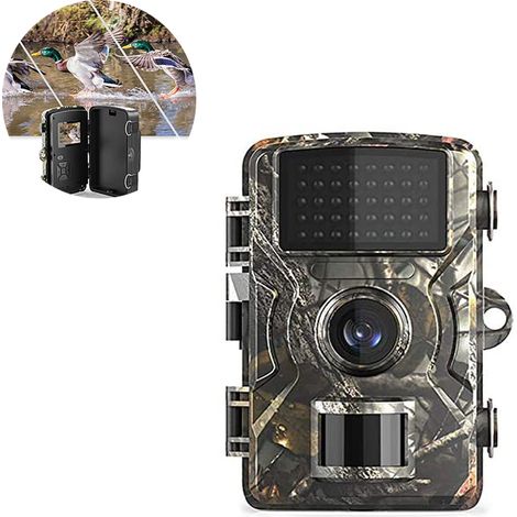 Caméra de chasse - 12 MP 1080p, caméra de surveillance de la faune sauvage et du gibier, à détection de mouvement, étanche IP66, infrarouge extérieur (1/5)