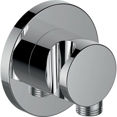 KEUCO Schlauchanschluss mit Brausehalter, Rosette rund, (1/5)
