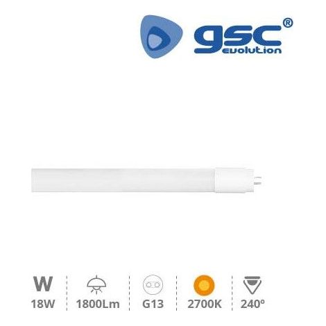 Tubo led T8 120cm SMD 2835 18W 2700K GSC 002004880
