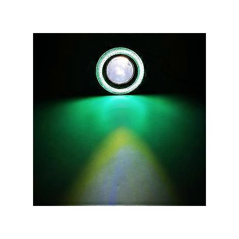 2 Stück Auto-Nebelscheinwerfer Angel Eyes Halo Ring Runde LED-Scheinwerfer Universal-Fahrlicht (3 Zoll Grün)