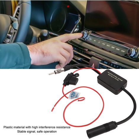 Antenne radio voiture 12V, signal stable, effet clair, réduction d'interférences, amplificateur stéréo pour véhicule (1/5)