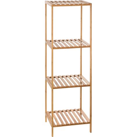 Scaffale in bambù 2+2 stile boho moderno (1/5)