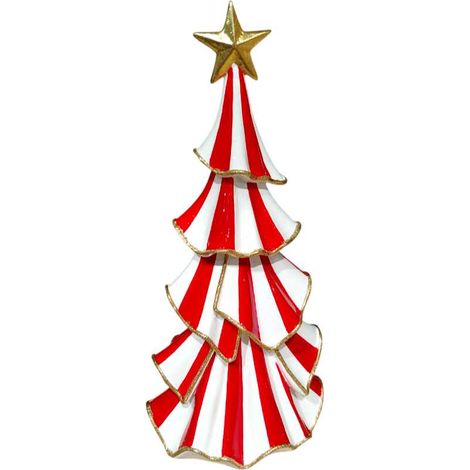 Albero resina circo bianco e rosso cm15x12h32 Peraga Christmas