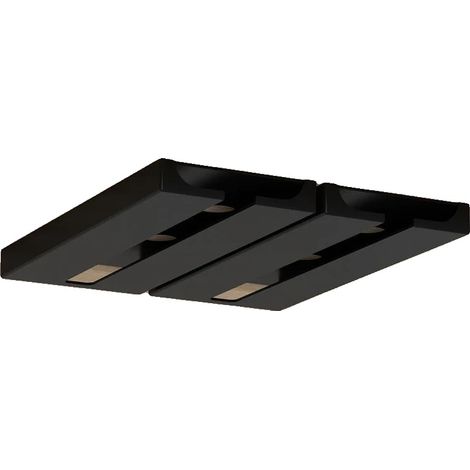 Portabicchiere in vetro, design impermeabile, salvaspazio, confezione da 2, nero (1/2)