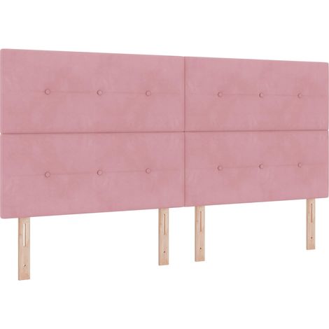 Maison Exclusive - Testiera LED con strisce LED Rosa 200 cm Velluto (1/5)