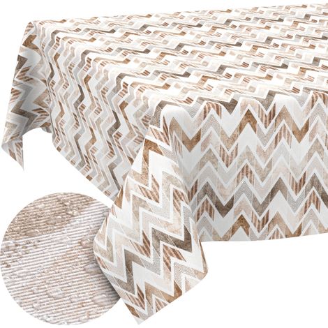 Nappe enduite Zigzag 200x140 cm extérieur imperméable (1/5)