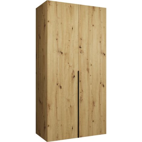 Armoire Hartford 535, Chêne Artisan, 202x100x52cm, Portes d'armoire: Avec des charnières, Nombre d'étagères: 0