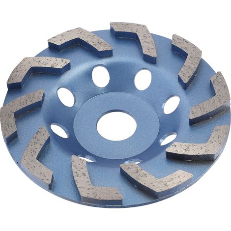 Meule diamantée bleue 125mm à dents en L pour béton, pierre, ciment et maçonnerie