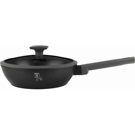 Sartén honda de titanio con tapa 24cm BERLINGER HAUS Antracita BH-8122 (1/5)