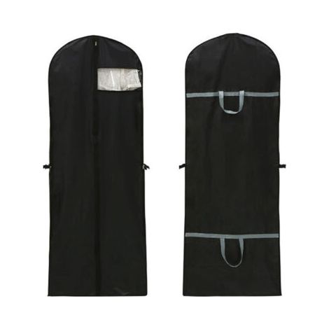 Pair Lntyq 1 Pièces Housse Robe Longue, 180×60 cm Housse Robe de Mariée, Housses Vetement Protection Anti Poussière, Housse pour Vetement avec Poignée, Housse Robe pour Vêtements Suspendus (Noir) (1/5)