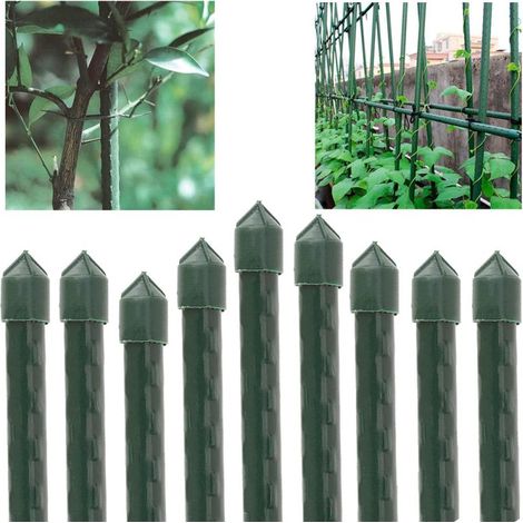 Suinga – Tuteur en acier plastifié 210 cm Ø16 mm – Résistant aux intempéries – Support pour tomates et plantes grimpantes – Installation rapide