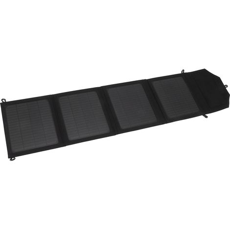 Faltbares 4-Panel-Solarpanel, 40-W-Solarladegerät mit 2 USB-Anschlüssen für Mobiltelefone. (1/5)