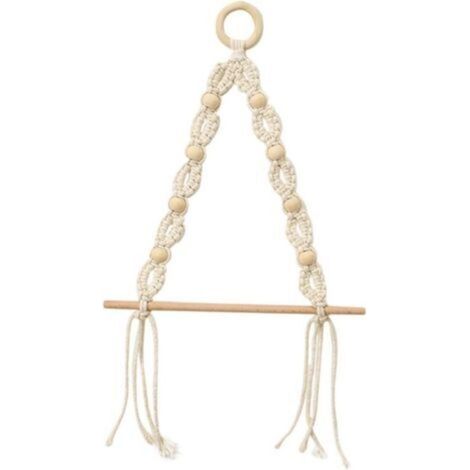 Porte-Papier Toilette Mural Vintage en Coton Et Bois, Porte-mouchoirs Bohème Tissé à La Main, Support Serviettes Solide pour Salle De Bain Et Toilettes, Décoration Murale Pratique