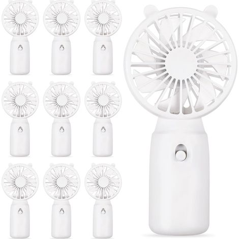 Set di 10 ventilatori portatili a batteria – Confezione multipla – Carini – Piccoli – Portatili – Per matrimoni, addii al celibato e regali (1/5)