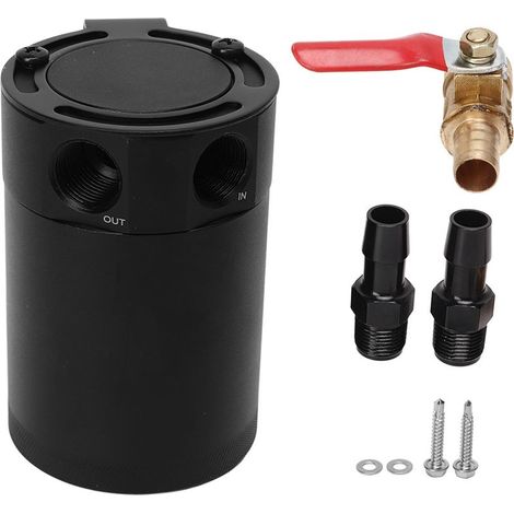 Bidon de récupération d'huile moteur ventilé à deux trous, vanne de vidange d'huile, pot de circulation des gaz d'échappement à double canal - accessoire pour entretien automobile (1/5)