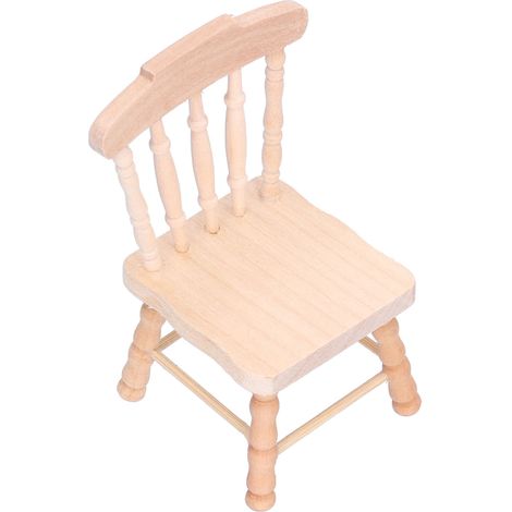 Chaise miniature pour maison de poupée à l'échelle 1:12, meuble et décoration pour maison de poupée, jouet pour enfants (peu (1/5)