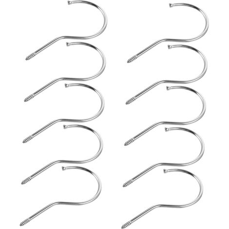 10 crochets à vis, inox, pour plafond et mur et maison et garage (1/5)