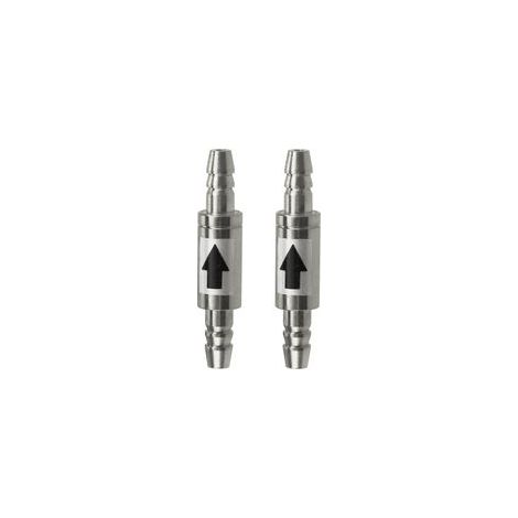 2 Pièces Clapet AntiRetour AntiRetour en Acier Inoxydable, Acier Inoxydable One Way Clapet AntiRetour Antirefouleur NonRetour de Ligne CO2 4mm (1/5)