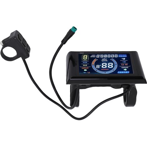 Compteur LCD pour vélo électrique, trottinette électrique intelligente, panneau de commande couleur avec connecteur étanche à 5 broches (1/5)