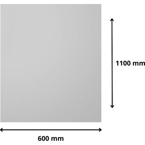 Plaque verre acrylique miroir 3 mm - 60 x 110 cm (600 x 1100 mm) - Verre synthétique - Bord droits - Plexiglass