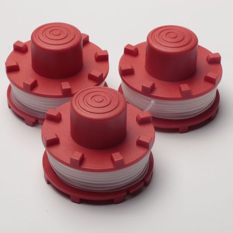 Compatible avec Einhell 3405096 — Capuchon de tête de coupe, jeu de ressorts et fil de coupe en nylon — Accessoires pour tondeuse à gazon, D
