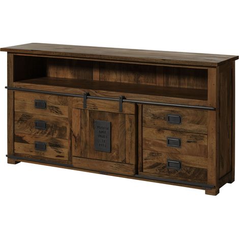 Sideboard Mango 180x45x90 braun lackiert RAILWAY 467