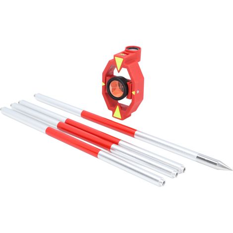 Prisme de topographie pour station totale, diamètre effectif 25,4 mm, mini-prisme de topographie à constante de 17,5 mm avec 4 branches pour Topcon (1/5)