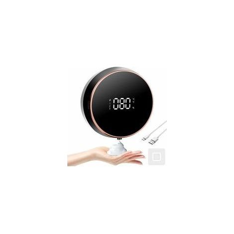Distributeur de Savon Automatique 3 Niveaux Réglable 300 ML Distributeur Savon Mural Distributeur de Savon Mousse Électrique pour Salle de Bains Cuisine Bureau École (Noir) (1/5)