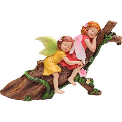Statue de fée Miniature en résine, Mini Sculpture de couchage, ornement de jardin pour décoration de pelouse et de cour (1/5)