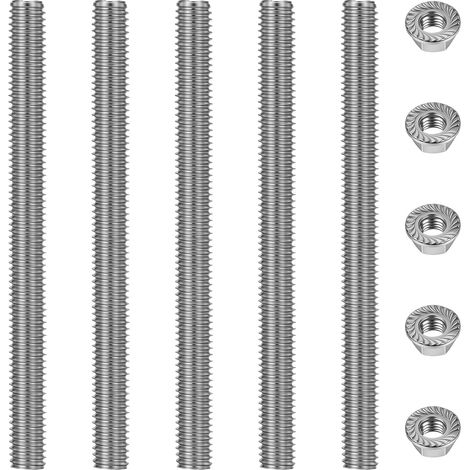 5 PCS Tige Filetée M8, Tiges Filetées M8 x 150mm en Acier Inoxydable (1/5)