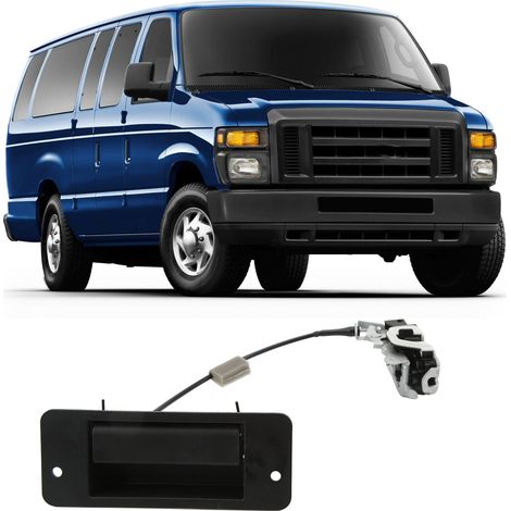 Loquet de porte arrière gauche avec poignée. Pour Ford E150, E250 et E350 (1992-2019). Référence : 8C2Z-15431A03-A (1/5)