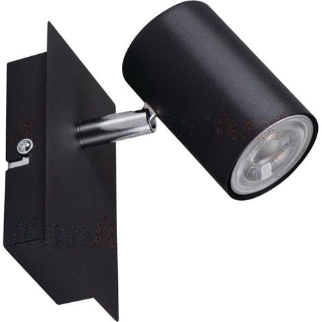 Spot mur/plafond 1x Kanlux Evalo 10W GU10 noir/argent (1/3)