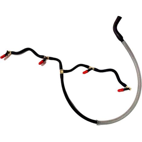 Tuyau de retour d'huile pour injecteur de carburant (référence 320-07355, 320/07355 ou 32007355) pour moteur JCB 3CX 4CX (1/5)