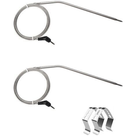 Kompatibel mit dem ThermoPro 2-teiligen Fleischthermometer-Set TP16 und TP07, inklusive Grillklemmen, Sondenbuchse und Ersatz-Temperatursensorzubehör. (1/5)