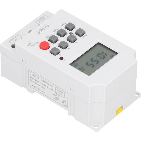 Minuterie programmable par micro-ordinateur avec affichage numérique 220 V (1/5)