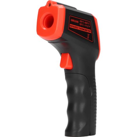 Pistolet thermomètre infrarouge sans contact à main boîtier ABS numérique industriel rouge (1/5)