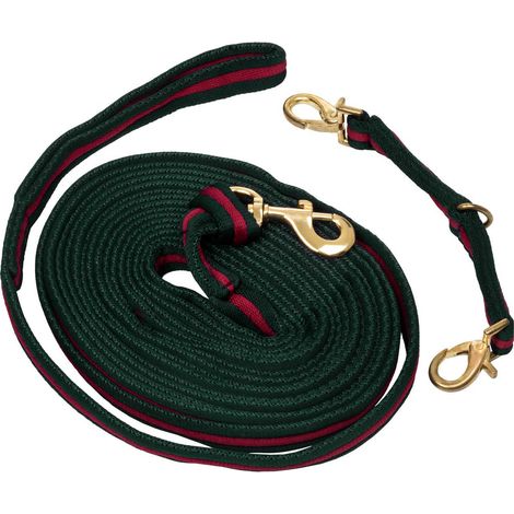 Umbria Equitazione corda da longia a cuscino 8 metri GREEN/BURGUNDY (1/3)