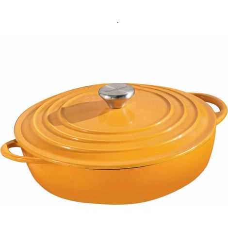 Brandani cocotte bassa ghisa smaltata induzione 30 cm 5 lt (1/3)