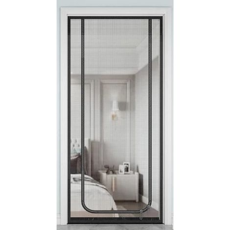 Rideau Moustiquaire De Portes - Fermeture Éclair - Anti Insectes - 95x220cm (1/4)