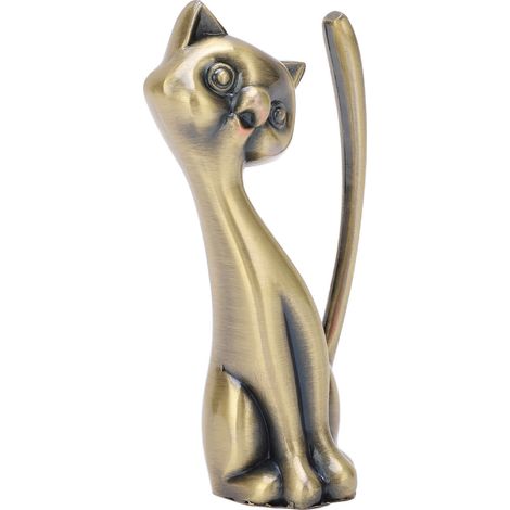 Porte-bagues : porte-bagues statue de chat 3D (1/5)