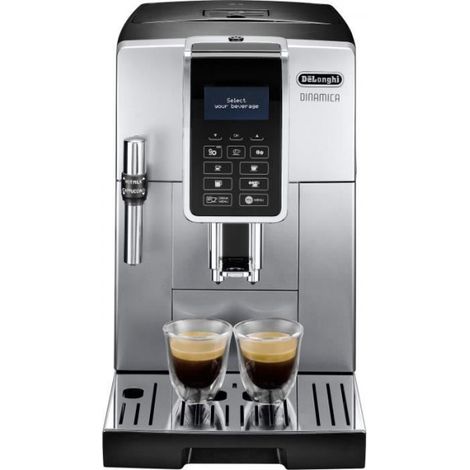 Delonghi – Cafetière expresso automatique avec broyeur – Écran tactile 4 recettes – Réservoir grains 300g – Finition silver (1/4)