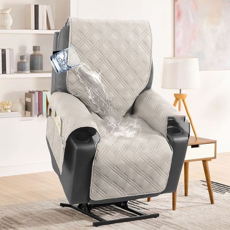 Housse matelassée pour fauteuil inclinable électrique - Résistante aux taches, antidérapante, couverture complète (1/5)