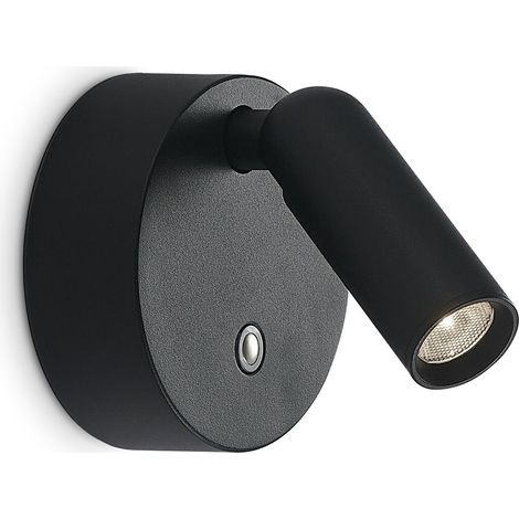 Ideal Lux Applique moderna Bean 1 luce LED integrato nero metallo