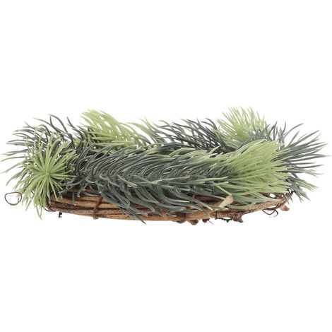 Couronne de bougies décorative vert olive à suspendre au mur (lot de 4 pièces) (1/5)