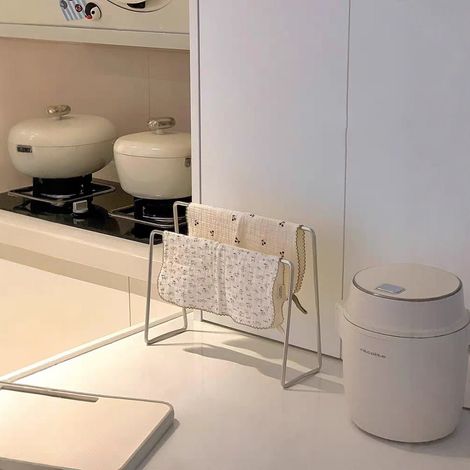 Égouttoir de Cuisine en Acier Inoxydable 304, Support Éponge Serviette et Chiffon pour Évier, Modèle Étroit Gain de Place (1/5)
