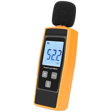 Testeur de niveau sonore manuel 30130 dB Décibel de mesure de bruit avec écran LCD numérique rétroéclairé pour utilisation intérieure/extérieure [fonction Max/min/main] (1/4)